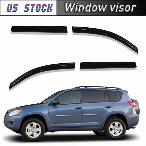 Possbay Fit For Toyota RAV-4 2006-12 Side Window Visors Rain Guard Deflector Sun Shade
