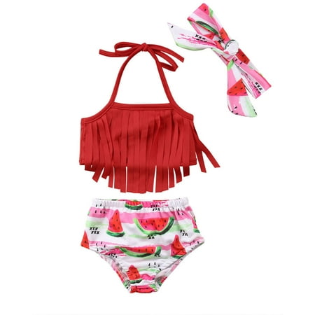 

Lookwoild Toddler Kids Watermelon Baby Girl Bikini Swimwear Swimsuit Bathing Suit Bikini
