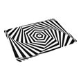 thumbnail image 2 of MKHERT Black and White Swirls Hexagonal Twist Abstract Stripes Doormat Rug Home Decor Floor Mat Bath Mat 23.6x15.7 inch, 2 of 3