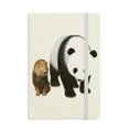 thumbnail image 1 of Lion Animal Panda Stature Notebook Official Fabric Hard Cover Classic Journal Diary, 1 of 3