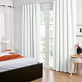 thumbnail image 3 of ZOPZO Room Darkening Thermal Insulated Curtains, Pure White, 52W x 84L Inch, Back Tab 2 Panels for Modern Home Decor, 3 of 8