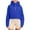Blue, variant on AXXD Basic Spring Tops for Women 2024 Summer Crop Tops Loose Half Zipper Hooded Sweatshirts Long Sleeve Cropped Hoodie Winter Warm Pullover Tops