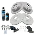 thumbnail image 2 of TRQ Front & Rear Semi-Metallic Brake Pad & Coated Rotor Kit w/Fluids for Honda BKA23241, 2 of 6