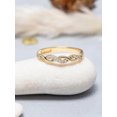 thumbnail image 4 of Hitanshu Jewels Gift For Her Engagement Twisted Ring Round Cut Cubic Zirconia 14K Yellow Gold Finish, 4 of 6