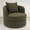 Green, variant on Ebello Swivel Accent Chair, 360° Round Swivel Barrel Chair with Pillow, Widened Upholstered, Lamb Wool Fabric Detachable Cushion for Living Room, White