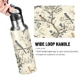 thumbnail image 4 of Yayeee 33oz Insulated Water Bottle Double Wall Stainless Steel with Flip Straw Lid, Beige Birds, 4 of 7