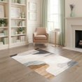 thumbnail image 2 of ODIKA 4'x6' Ultra-Soft Area Rug, Neutral Abstract Transitional Watercolor Distressed Marbled Dining None Washable, Bare feet friendly, Silk-Touch for Bedroom Home office, 2 of 7