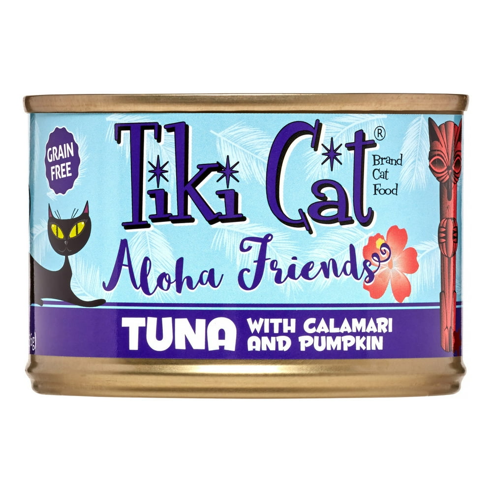 (8 Pack) Tiki Cat Aloha Friends GrainFree Tuna with Calamari & Pumpkin