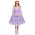 thumbnail image 3 of IBTOM CASTLE Flower Girl Floral Lace Tulle Dress Princess Backless Wedding Junior Bridesmaid Pageant Communion Dance Maxi Gown 2-3 Years Purple, 3 of 8