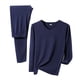 thumbnail image 1 of Conjuntos de ropa interior térmica para hombre, jersey liso informal de cuello redondo, alta elasticidad, mantiene el calor, conjuntos de ropa interior térmica para hombre, traje de poliéster, 1 of 2