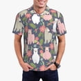 thumbnail image 5 of Yiaed LlamasPrint Men's Short Sleeve Polo Shirt,Golf Polo for Men Three-Button Golf Shirt Athletic Casual Collared T-Shirt- 3X-Large, 5 of 7