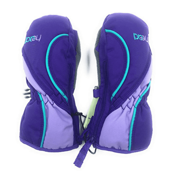 HEAD JR GIRL'S SNOW SKI MITTEN GLOVE (PURPLE/VISTULA BLUE, S)