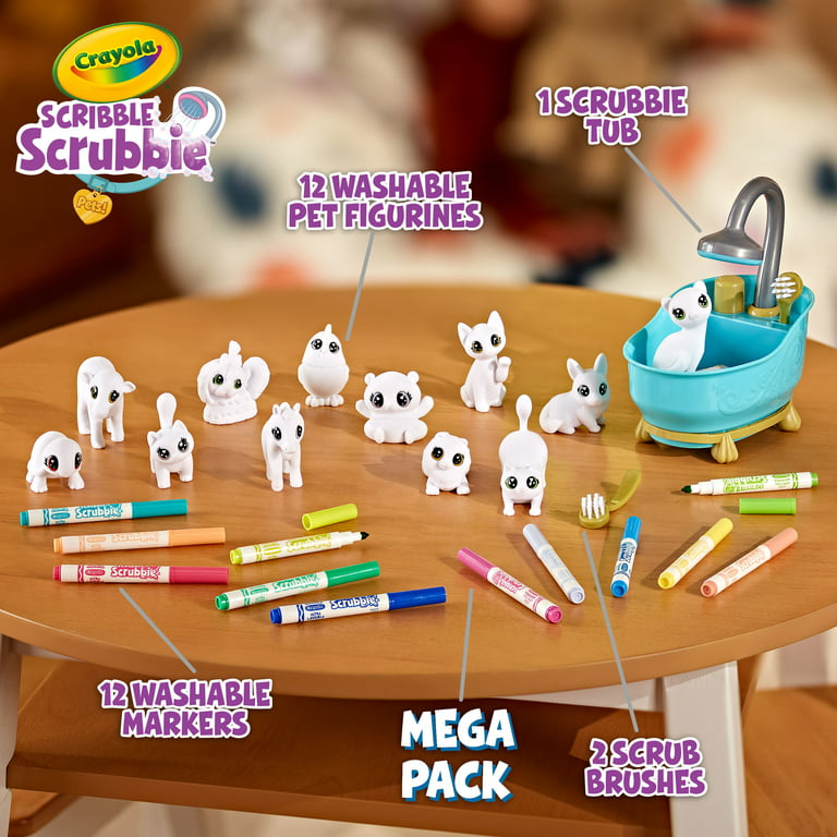 Crayola Scribble Scrubbie Pets Mega Set 2.0, Art Toy, Creative Gift for  Kids, Beginner Unisex Child