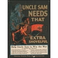 thumbnail image 2 of F. Sindelar 11x14 Black Ornate Wood Framed Double Matted Museum Art Print Titled: Uncle Sam Needs that Extra Shovelful (1918), 2 of 5