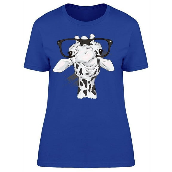 Giraffe Face Glasses T-Shirt Women -Image by Shutterstock, Female 3X-Large