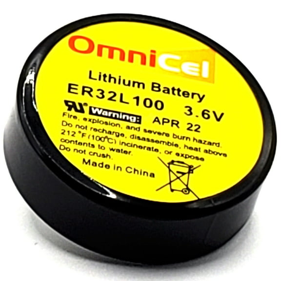 OmniCel ER32L100 3.6V Sz 1/6D Lithium Battery Nickel Pin Telematics