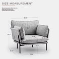 thumbnail image 2 of Modern Boucle Accent Chair, Upholstered Oversized Armchair with Sturdy Metal Legs, Comfortable Wide Lounge Chair for Living Room, Bedroom, and Reading Nook, 2 of 7