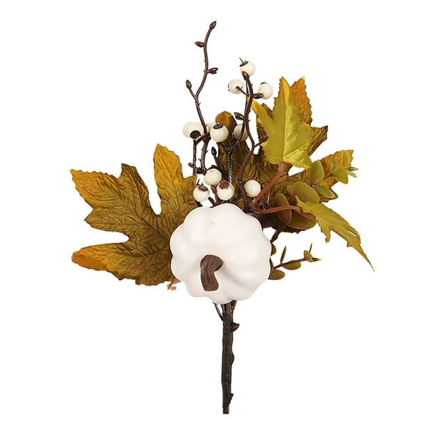 Autumn Thanksgiving Cuttings Pumpkin Maple Leafs Home Table Decorations Eucalyptuss Maple Leaf Props