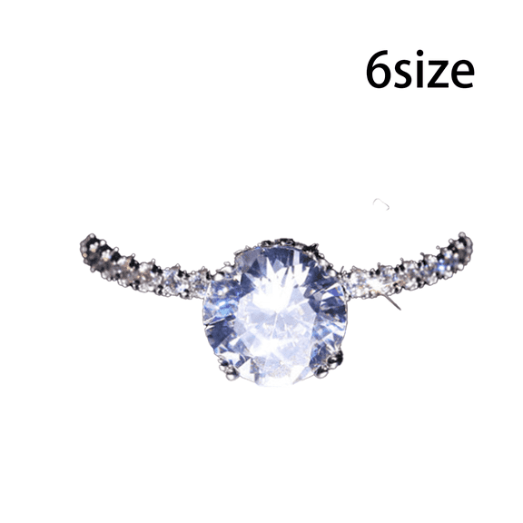 DESIGNICE Rings for Women Handmade Engagement Rings for Women Dazzling Silver Rings Size 6