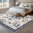 thumbnail image 5 of Boho Ethnic 6'x9' Area Rug for Living Room, Vintage Shabby Southwest Floral Motifs Non-Slip Floor Mat Rugs for Bedroom Dining Room, Indoor Large Carpet for Classroom, Nursery Rugs for Playroom, 5 of 9