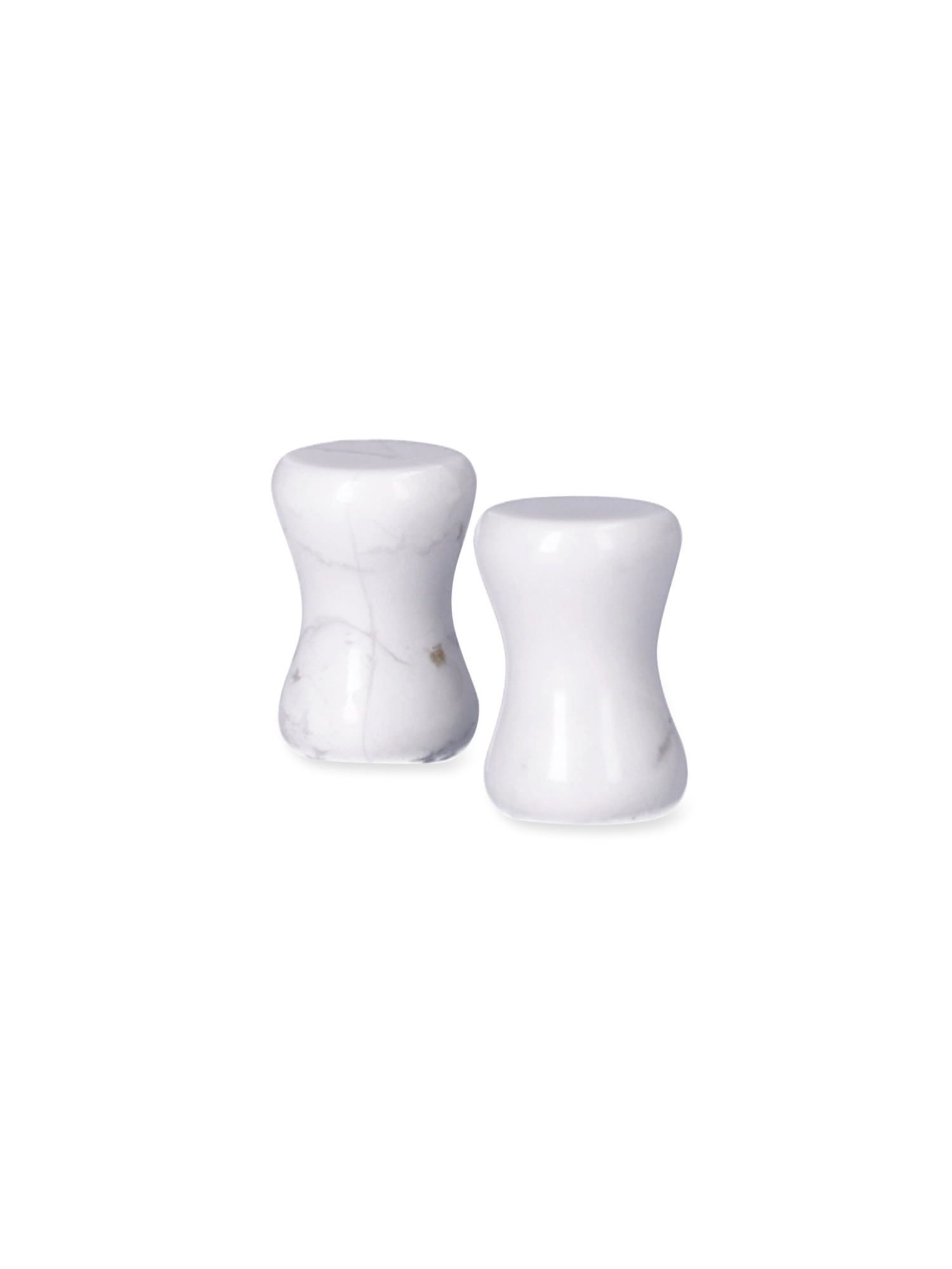 Women's Genuine Howlite 8mm Ear Plug Set, Natural Stone Body Jewelry for Stretched Ear Piercings