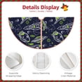 thumbnail image 3 of Bingfone Christmas Tree Skirt Mat Christmas Decoration Interior 48" -Hand Drawn Rockets, 3 of 6