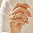 thumbnail image 4 of ORUYROP Chunky Rings for Women, 18K Gold Plated Simple Domed Statement Rings Stackable Thick Band Silver/Gold Plated Ring Minimalist Signet Ring, Size 5 to 9, 4 of 6
