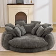 thumbnail image 2 of Pouf géant Noble House, méridienne moelleuse et lit convertible, gris, 2 of 7