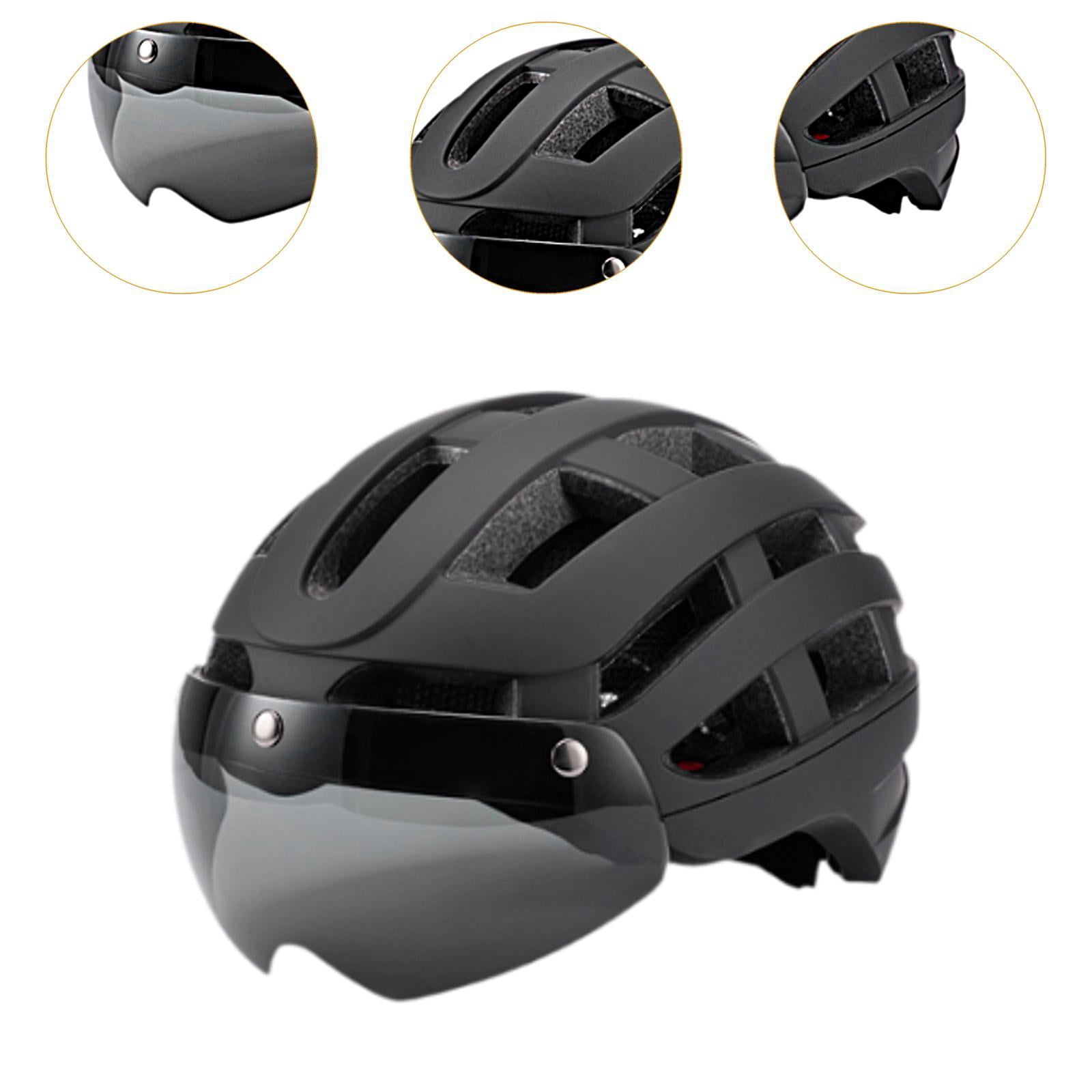 DimyFew Bike Helmet Cycling Helmet Protective Adjustable Chin Strap Sports Helmets Bike Black