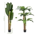thumbnail image 3 of Artificial Tree, Simulation Potted Plants Tall Fake Green Plant with Pot, 3 of 7