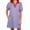 Blue, variant on Summer Dresses for Women 2025, Women's Summer Lapel Collared V Neck Striped Dress Casual Short Sleeve Dresses(Hot Pink,S)