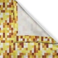 thumbnail image 3 of Ambesonne Abstract Kitchen Curtains, Pixel Art Grunge Squares, 55"x45", Pastel Yellow Paprika, 3 of 3