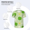 thumbnail image 4 of Daiia St Patrick's Day11 Mens Baseball Jersey Button Down Shirts Short Sleeve Sports Uniforms-Large, 4 of 9