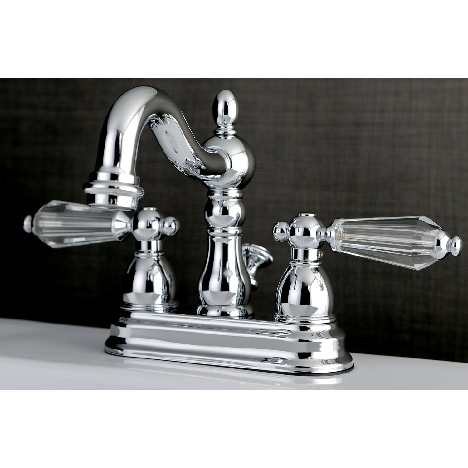 Kingston Brass KS1601WLL 4 in. Centerset Bathroom Faucet, Polished Chrome