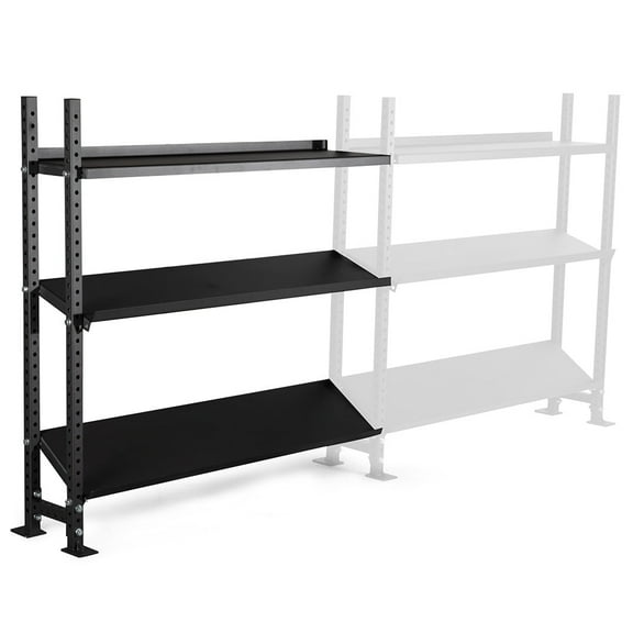 Titan Fitness 3-Tier Add-On Elite Series Mass Storage System, 73" x 73" Dumbbell Kettlebell Storage