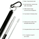 thumbnail image 3 of Paquete de 4 pajitas reutilizables, pajita de Metal con silicona, pajitas de viaje, piezas de silicona perfectas para viajes, 3 of 5