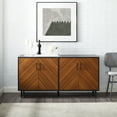 thumbnail image 5 of Walker Edison Mid Century Modern Buffet, Black and Bookmatch, 5 of 13