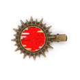 thumbnail image 1 of Clouds Geometry Red Pattern Japan Hairpin Sun Headwear Retro Metal Clips Pin, 1 of 3