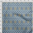 thumbnail image 3 of oneOone Cotton Poplin Fabric Paisley & Chevron Ikat Decor Fabric Printed BTY 56 Inch Wide, 3 of 4
