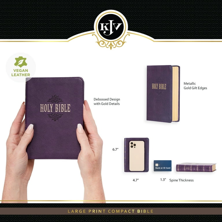Christian Art Gifts KJV Holy Bible Large Print Compact 6.7x4.7