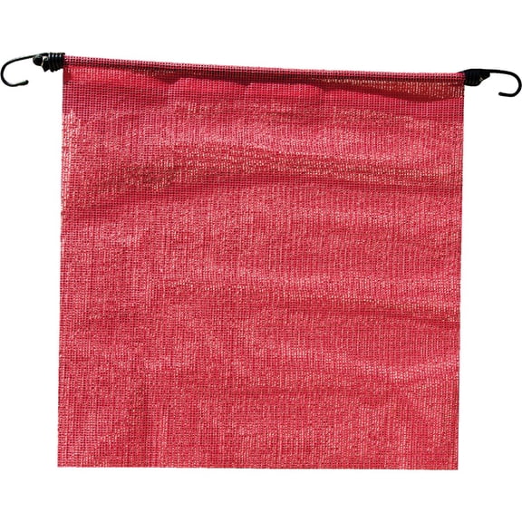 The Bungee Flag - Red Safety Flag w/ Bungee Attachment 18" X 18" TCO00230