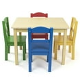 thumbnail image 1 of Humble Crew Ensemble table et 4 chaises pour enfants, bois, Blanc/Primaire, 1 of 6
