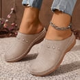 thumbnail image 2 of Duqingm Women'S Flats Everyday Women's Ballet Flats Pointed Toe Flats Mesh Slip On Shoes Fashion Lady shoes Classic Loafer Flats Beige,8, 2 of 7