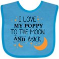 thumbnail image 3 of Inktastic I Love My Poppy to the Moon and Back Boys or Girls Baby Bib, 3 of 4