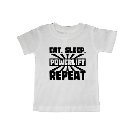 

Inktastic Eat Sleep Power Lift Repeat Gift Baby Boy or Baby Girl T-Shirt