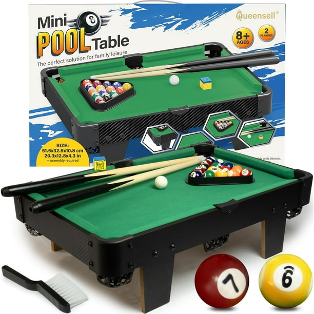 Mesa de Juego Queensell Mini Mesa de Billar 51x33x11 cm
