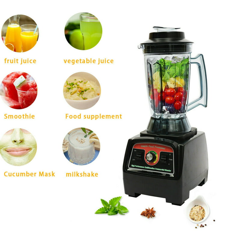 2000W Stationary Blender Heavy Duty Commercial Mixer Ice Smoothies  Appliances for Kitchen Professional High Power Food Processor
