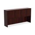 thumbnail image 2 of Lorell Chateau Series Mahogany Laminate Desking 70.9" x 14.8" x 36.5"Hutch, 1.5" Top - Drawer(s)4 Door(s) - Reeded Edge - Material: P2 Particleboard - Finish: Mahogany, Laminate, 2 of 7
