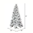 thumbnail image 3 of Vickerman 4.5' x 30" Flocked Atka Slim Artificial Christmas Tree, Unlit, 3 of 3