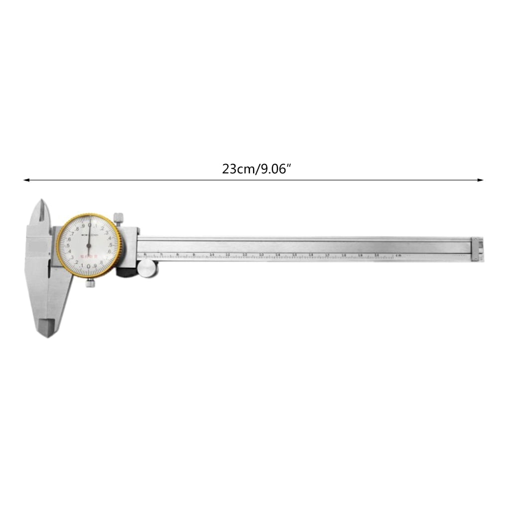 Zeiwohndc Shockproof Calibration Measure Tool Adjustable Dial Vernier Caliper with Gauge